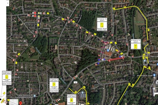 Umleitungsplan (Quelle: MCS VerkehrsRaum)