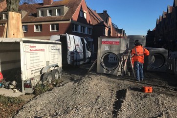 Kontrolle der gelieferten Betonschächte