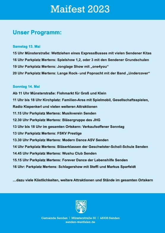 Programm Maifest Programm Maifest