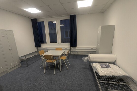 Blick in ein Zimmer in der Unterkunft in der Industriestraße 