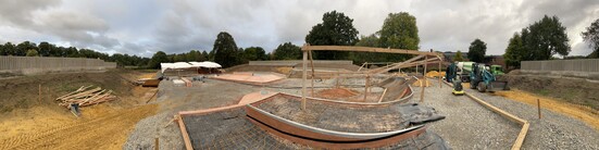 Schalung und Bewehrung der Skateelemente 2.