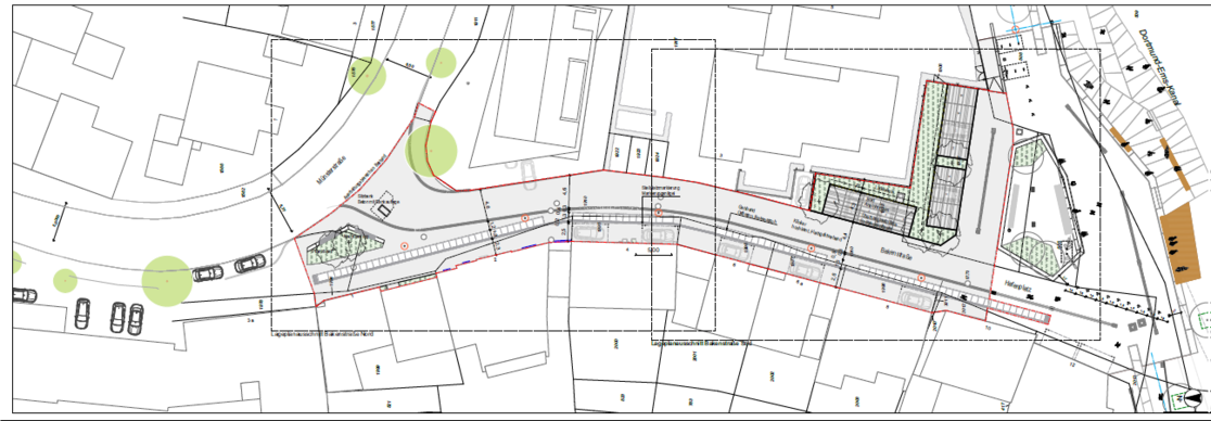 Plan zur Neugestaltung der Bakenstraße.