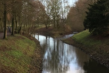 Blick auf Einmündungsbereich des Dümmers in die Stever