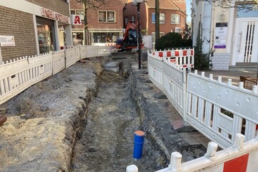 18.05.2022: Erneuerung des Regenwasserkanals von der Herrenstraße zum Parkplatz Frauenstraße.