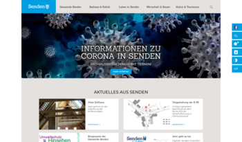 Startseite von der Homepage