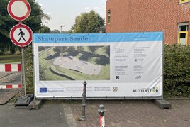 Bekanntgabe der Baumaßnahme an der Baustelle