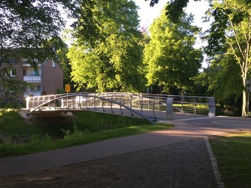 Neue Brücke über die Stever bei der Geschwister-Scholl-Realschule