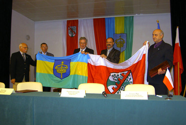 Feierliche Unterzeichnung der Städtepartnerschaft zwischen der Stadt Koronowo und der Gemeinde Senden am 15.05.2010.