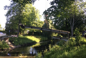 Abriss der alten Brücke im Juli 2017