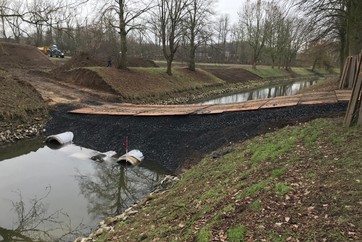 Provisorische Überfahrt über die Stever