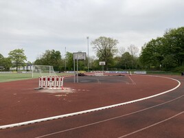 Die Baskettballanlage wurde versetzt und die Vorbereitungen für das auf stellen der interaktiven Torwand wurden getroffen; Die Torwand wird in der 19. Kalenderwoche montiert