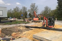 Material für die neue Wasserleitung.
