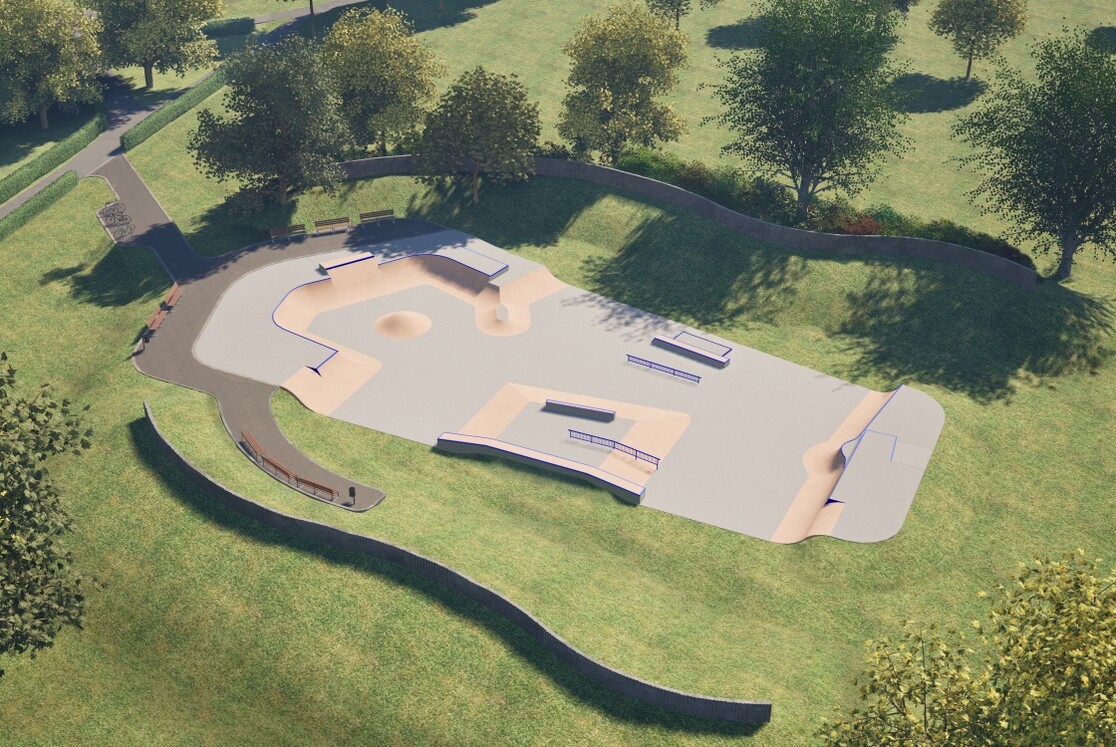 Visualisierung des geplanten Skateparks