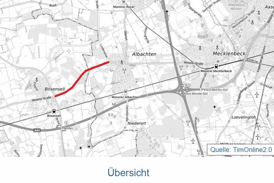 Geplanter Radweg nach Bösensell